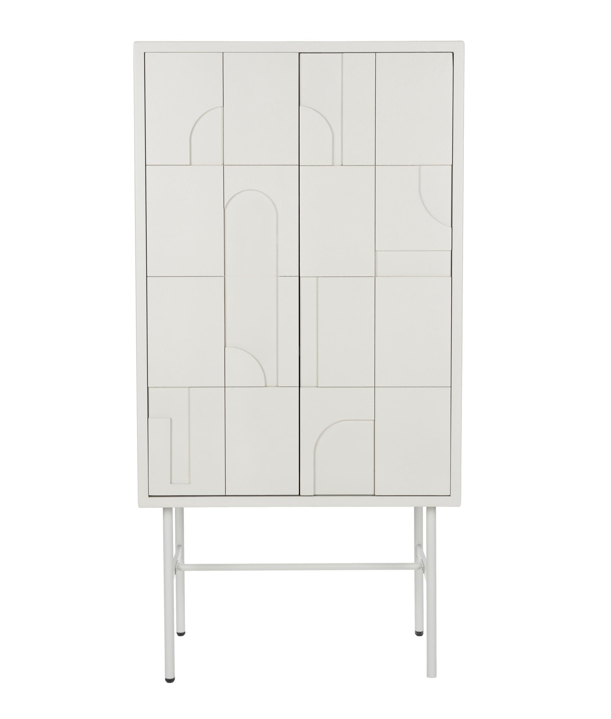 Funk Geometric Off White High Cabinet